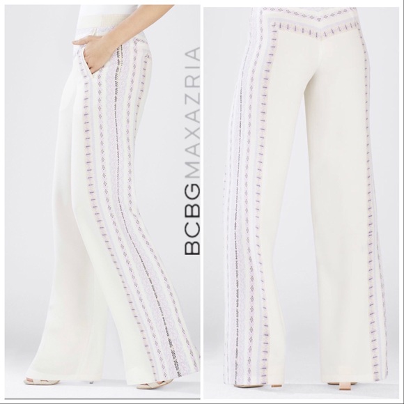 BCBGMaxAzria Pants - BCBG Joan Wide-Leg Pant in Tapestry Scarf print XS